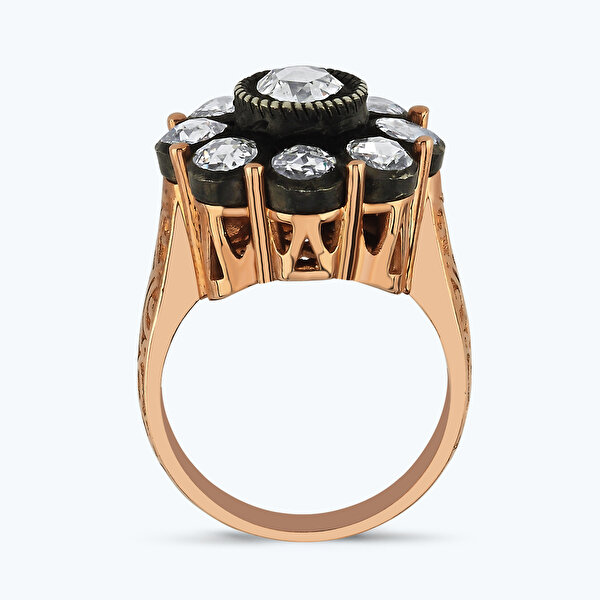 1.50 Karat Elmas Çiçek Yüzük