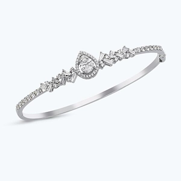 1.38 Karat Pırlanta Baget Damla Bilezik