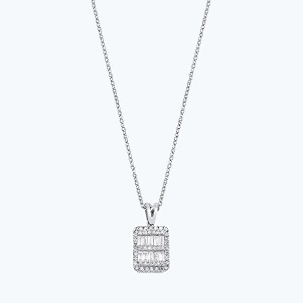 0.27 Karat Pırlanta Baget Kolye