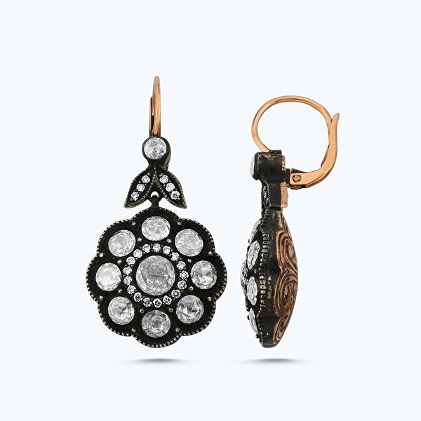 4.09 Karat Elmas Çiçek Küpe