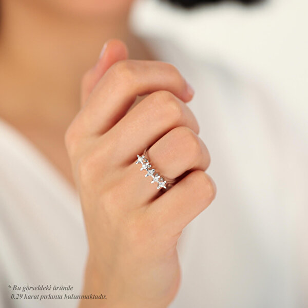0.26 Karat Pırlanta Beştaş Yüzük