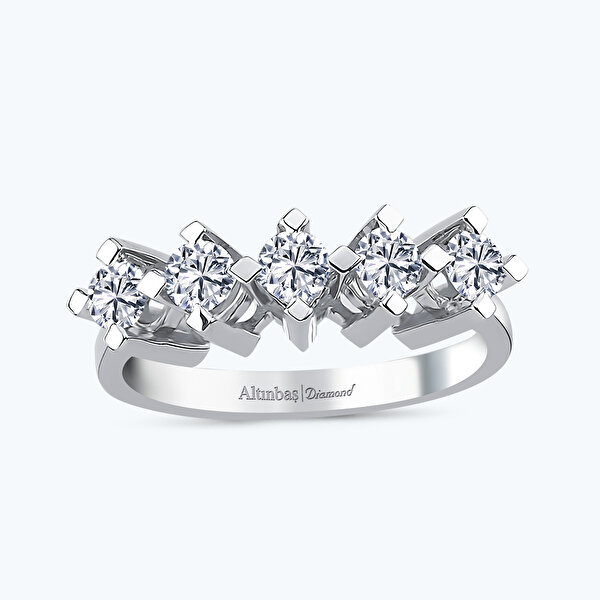 0.41 Karat Pırlanta Beştaş Yüzük