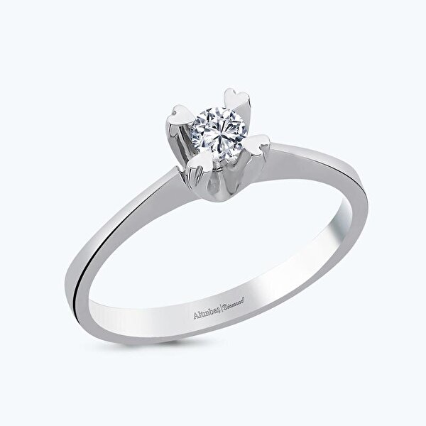 0.10 Karat Pırlanta Tektaş Yüzük