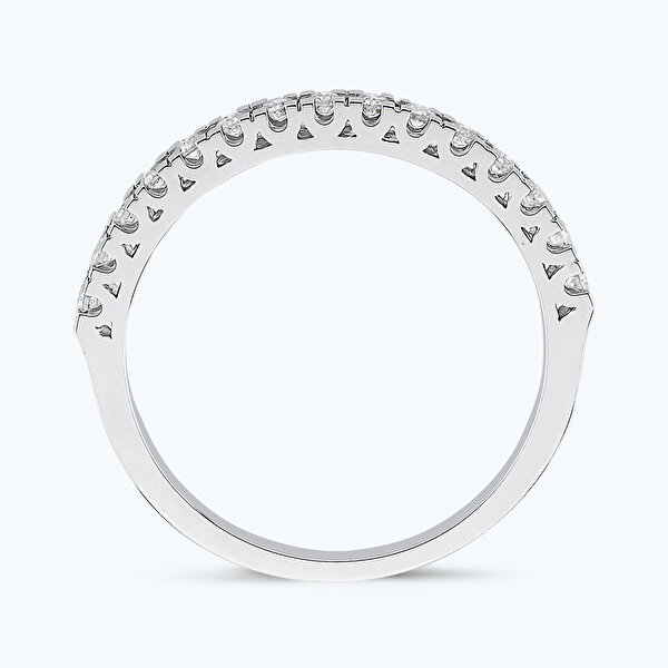 0.69 Karat Pırlanta Yarımtur Yüzük