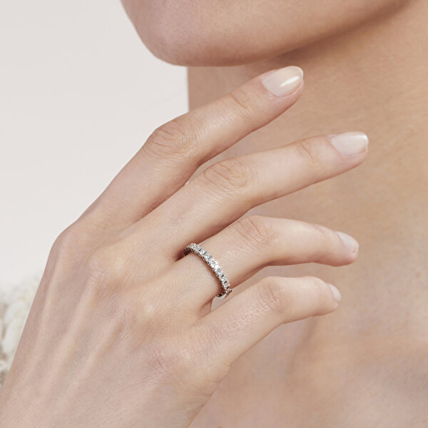 0.69 Karat Pırlanta Yarımtur Yüzük