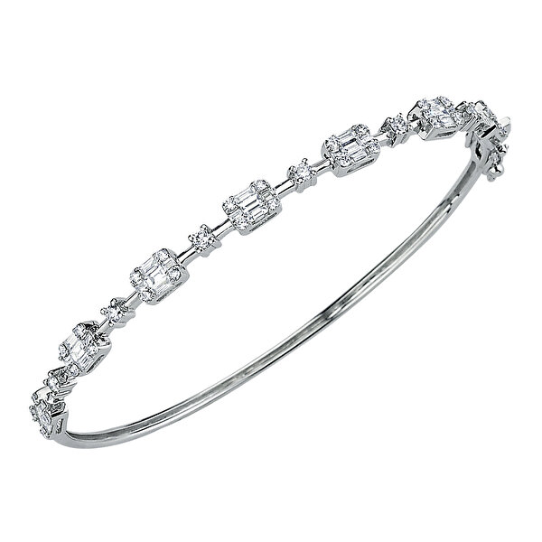 1.36 Karat Pırlanta Baget Bilezik