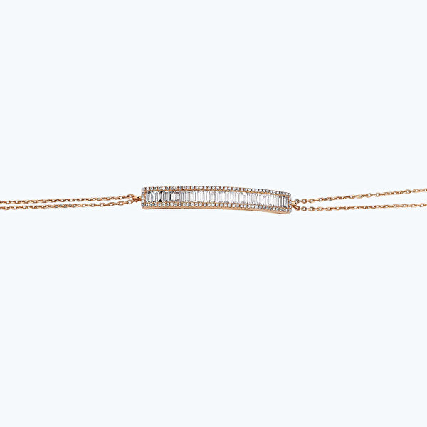 0.94 Karat Pırlanta Baget Taşlı Bileklik