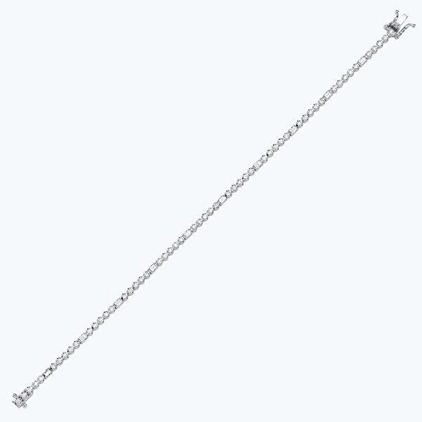 1.34 Karat Pırlanta Baget Bileklik