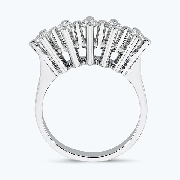 0.72 Karat Pırlanta Beştaş Yüzük