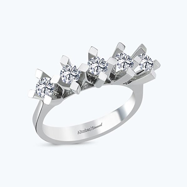 0.93 Karat Pırlanta Beştaş Yüzük