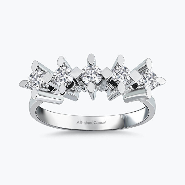 0.48 Karat Pırlanta Beştaş Yüzük