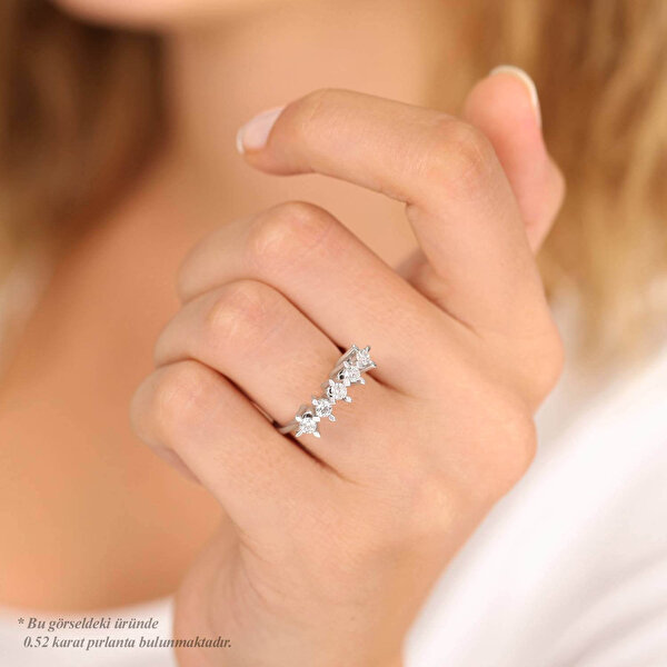 0.48 Karat Pırlanta Beştaş Yüzük