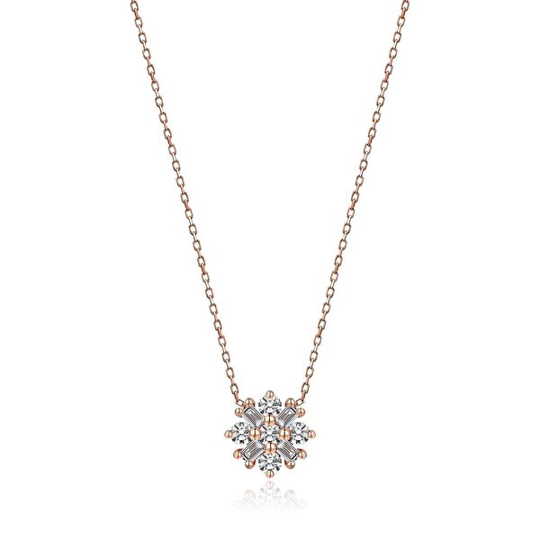 0.18 Karat Pırlanta Aşk Çiçeği Kolye