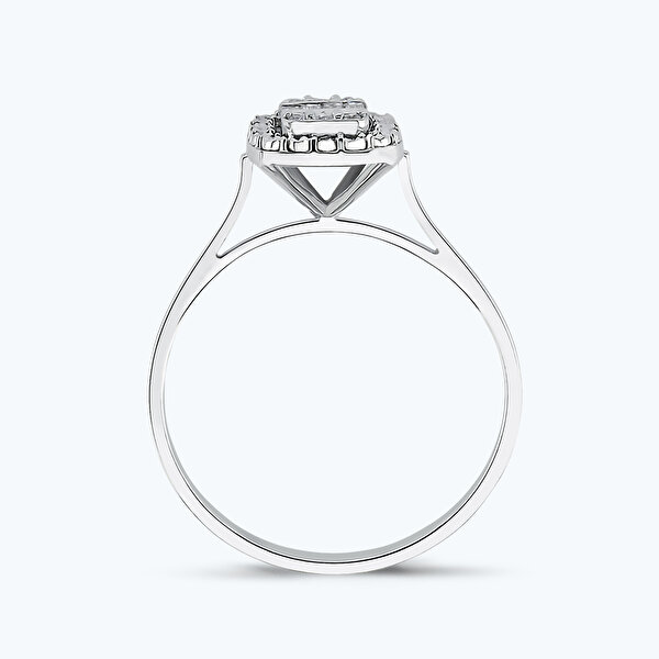 0.11 Karat Pırlanta Baget Yüzük