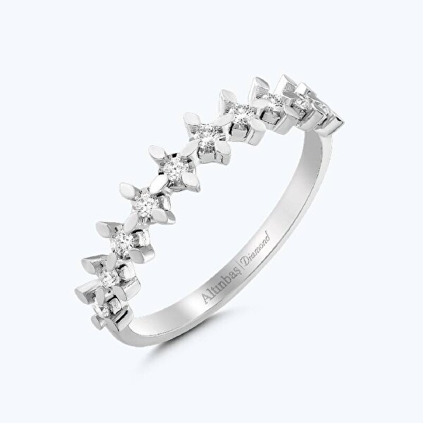 0.18 Karat Pırlanta Yarımtur Yüzük