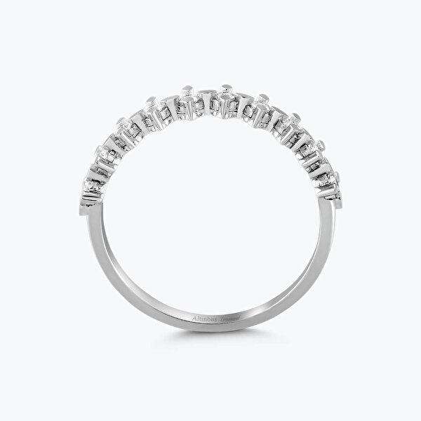 0.18 Karat Pırlanta Yarımtur Yüzük