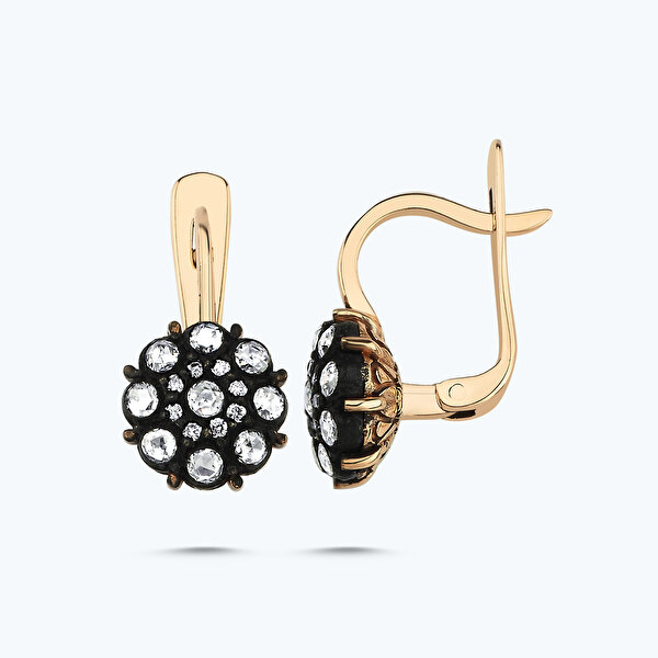 0.51 Karat Elmas Çiçek Küpe