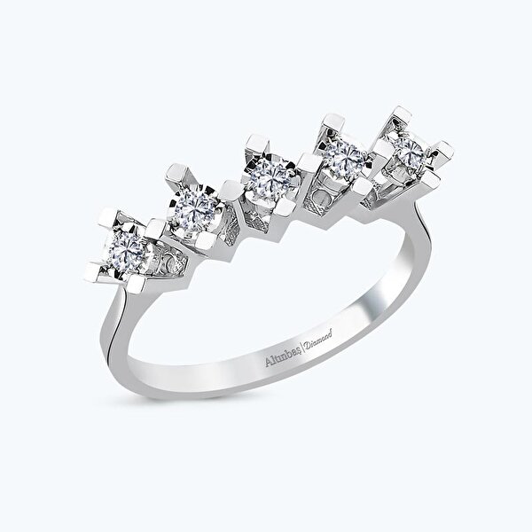 0.20 Karat Pırlanta Beştaş Yüzük