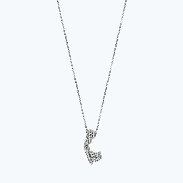 0.44 Karat Pırlanta Baget Kolye