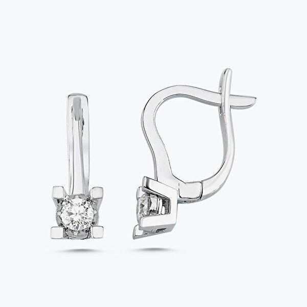 0.29 Karat Pırlanta Tektaş Küpe