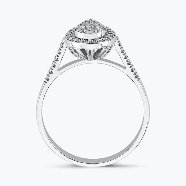 0.21 Karat Pırlanta Damla Bouquet Yüzük