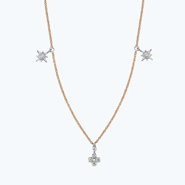 0.08 Karat Pırlanta Kutup Yıldızı Kolye