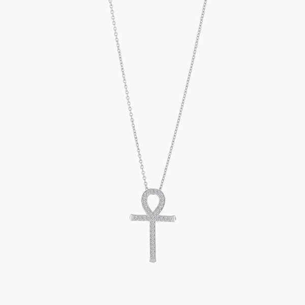 0.18 Karat Pırlanta Ankh Kolye