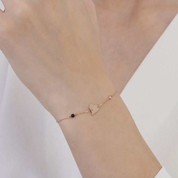 Pırlanta Spinel Taşlı Kalp Bileklik