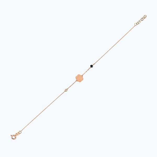 0.02 Karat Pırlanta Spinel Taşlı Çiçek Bileklik