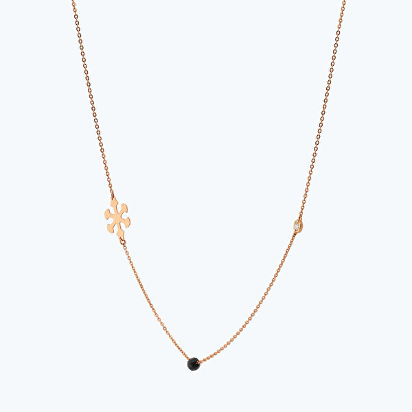 0.02 Karat Pırlanta Spinel Taşlı Kar Tanesi Kolye