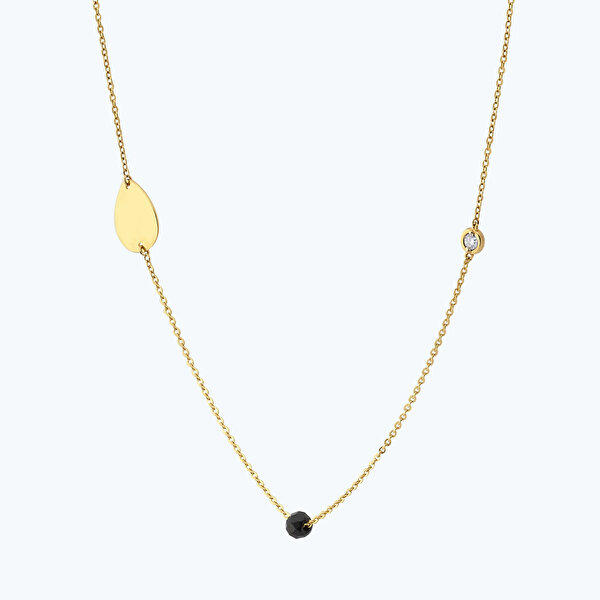 0.02 Karat Pırlanta Spinel Taşlı Kolye