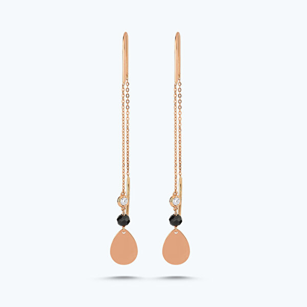 0.04 Karat Pırlanta Spinel Taşlı Küpe