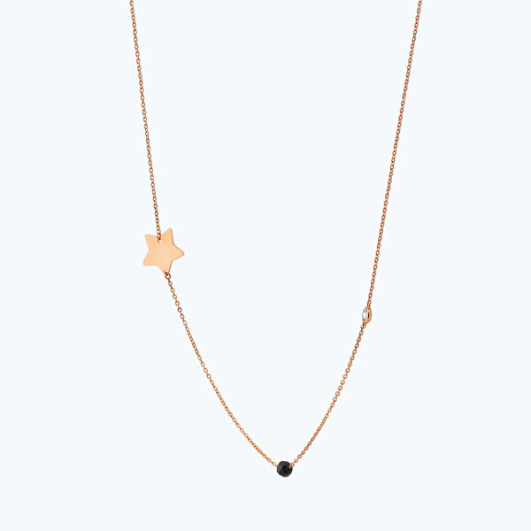 0.02 Karat Pırlanta Spinel Taşlı Yıldız Kolye