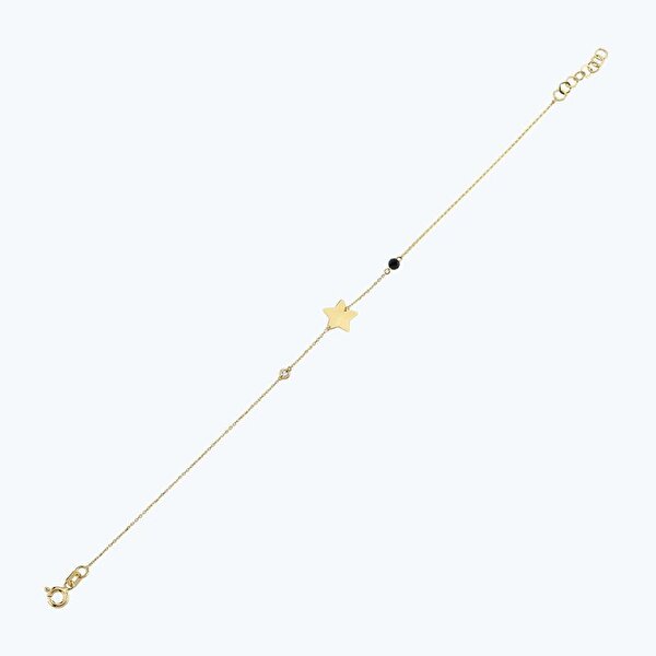 0.02 Karat Pırlanta Spinel Taşlı Yıldız Bileklik