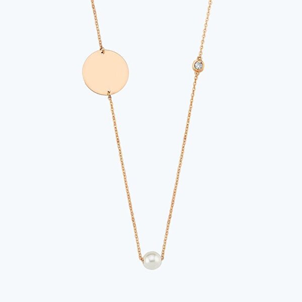 0.02 Karat Pırlanta İncili Kolye