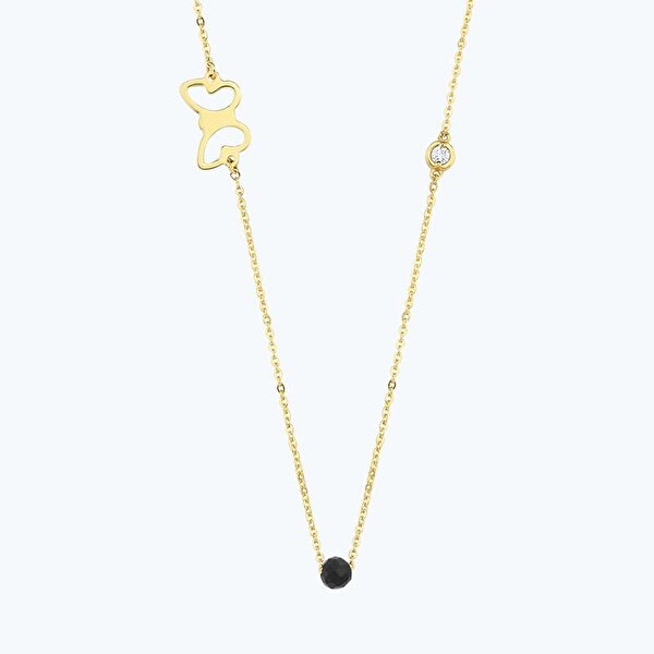 Pırlanta Spinel Taşlı Kelebek Kolye