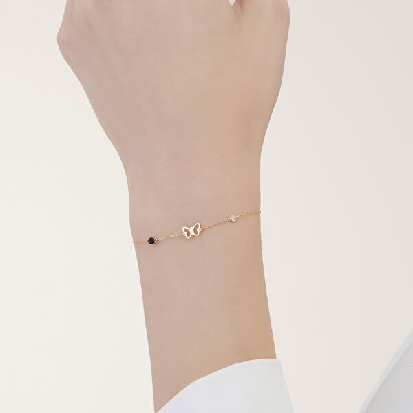 Pırlanta Spinel Taşlı Kelebek Bileklik