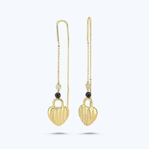 0.04 Karat Pırlanta Spinel Taşlı Küpe