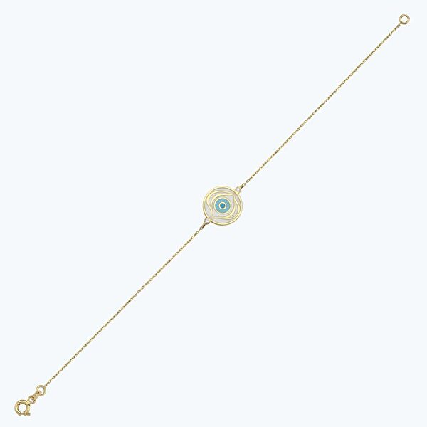 0.02 Karat Pırlanta Göz Nazar Bileklik