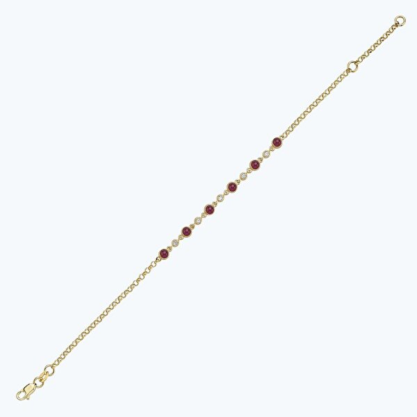 0.87 Karat Pırlanta Yakut Bileklik