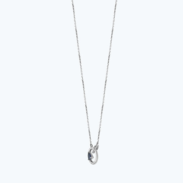 0.23 Karat Pırlanta Safir Damla Kolye