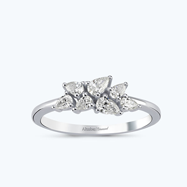 0.41 Karat Pırlanta Damla Yüzük