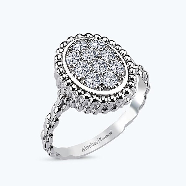 0.59 Karat Pırlanta Oval Yüzük