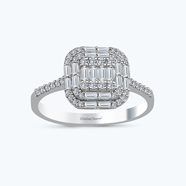 0.49 Karat Pırlanta Baget Yüzük