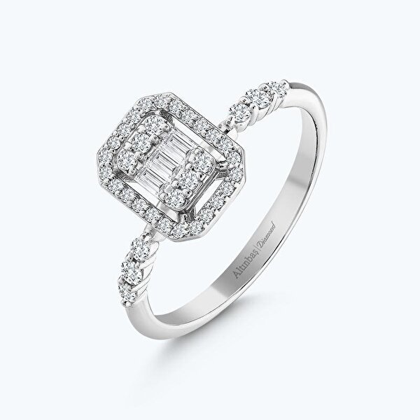 0.40 Karat Pırlanta Baget Yüzük