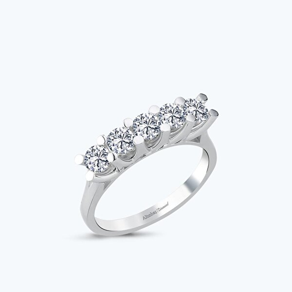 0.73 Karat Pırlanta Beştaş Yüzük