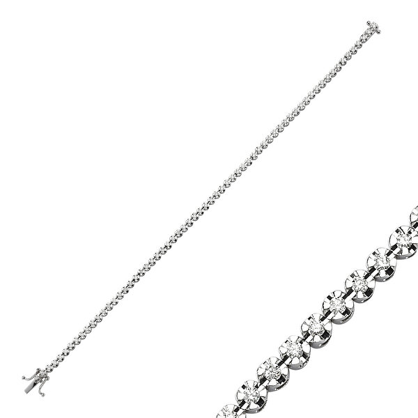 6.33 Karat Pırlanta Su Yolu Bileklik