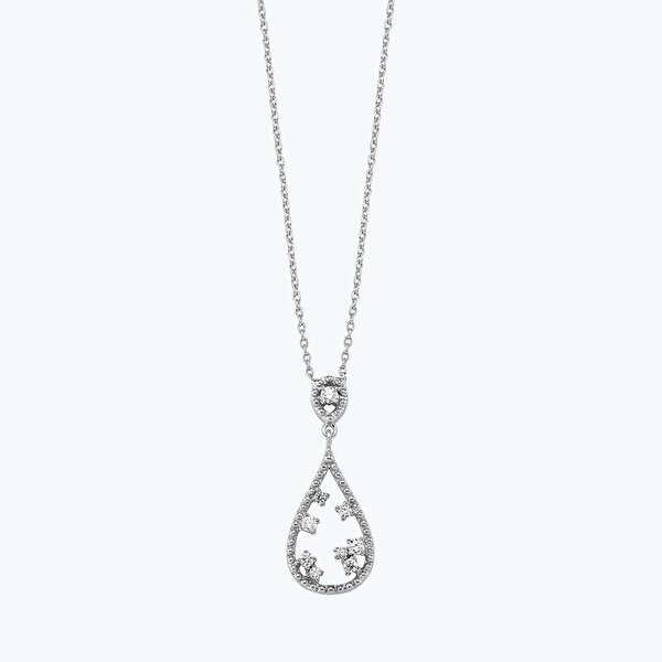 0.21 Karat Pırlanta Damla Kolye