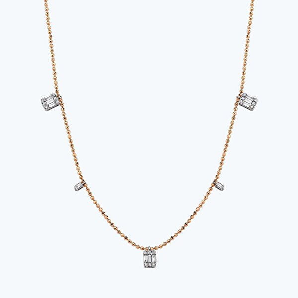 0.27 Karat Pırlanta Baget Kolye