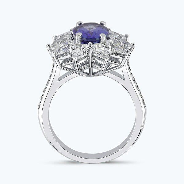 4.67 Karat Pırlanta Tanzanit Yüzük